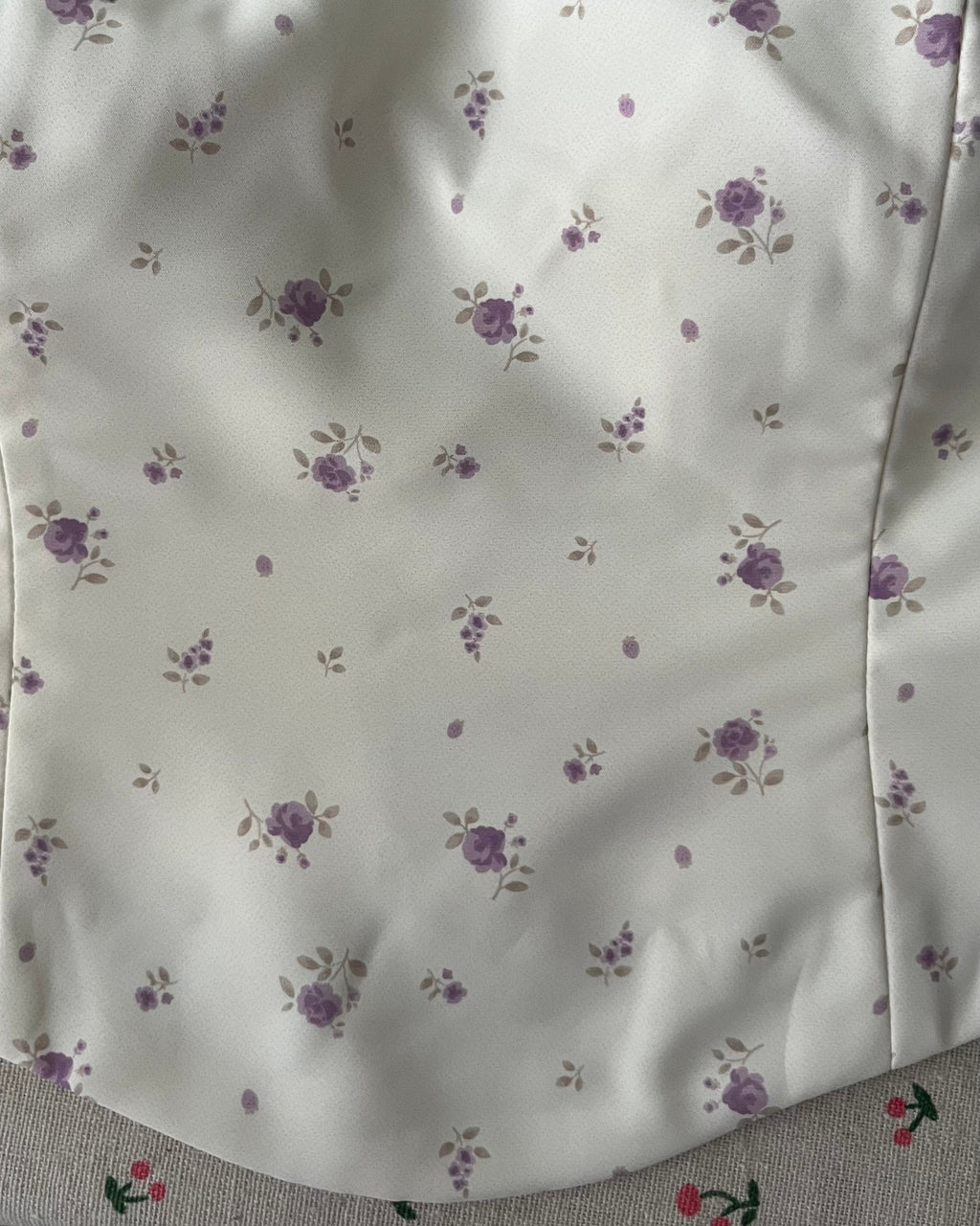 Heather Halter Tie Corset Top (Purple Florals)