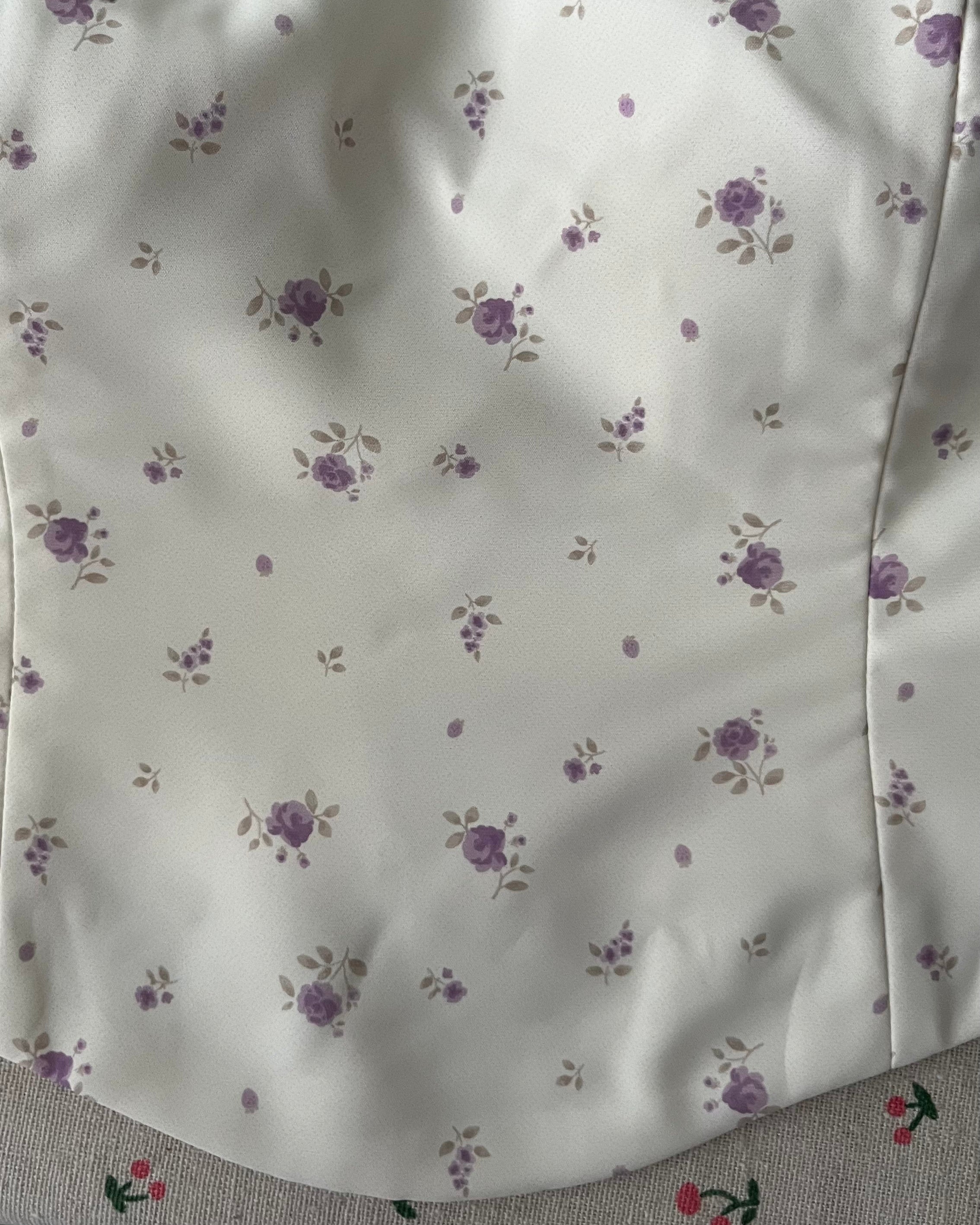 Heather Halter Tie Corset Top (Purple Florals)