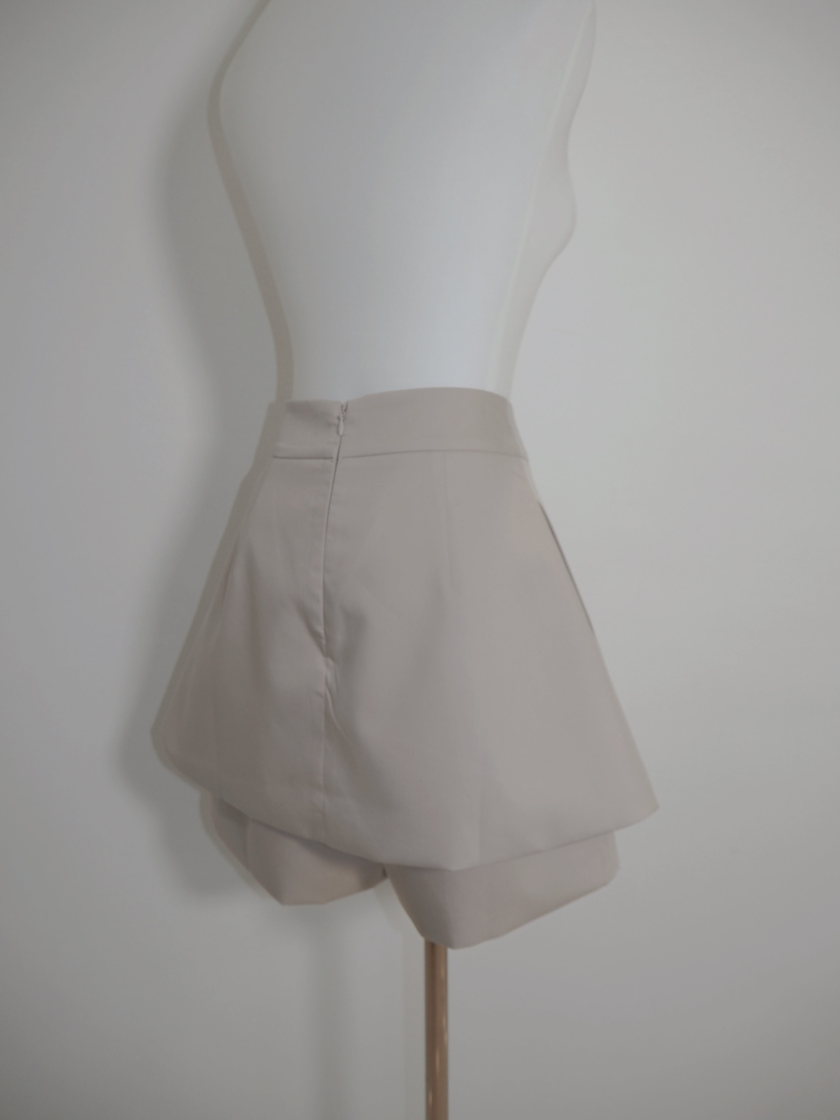 Prim Peplum Skorts Co-Ord (Milky Brown)
