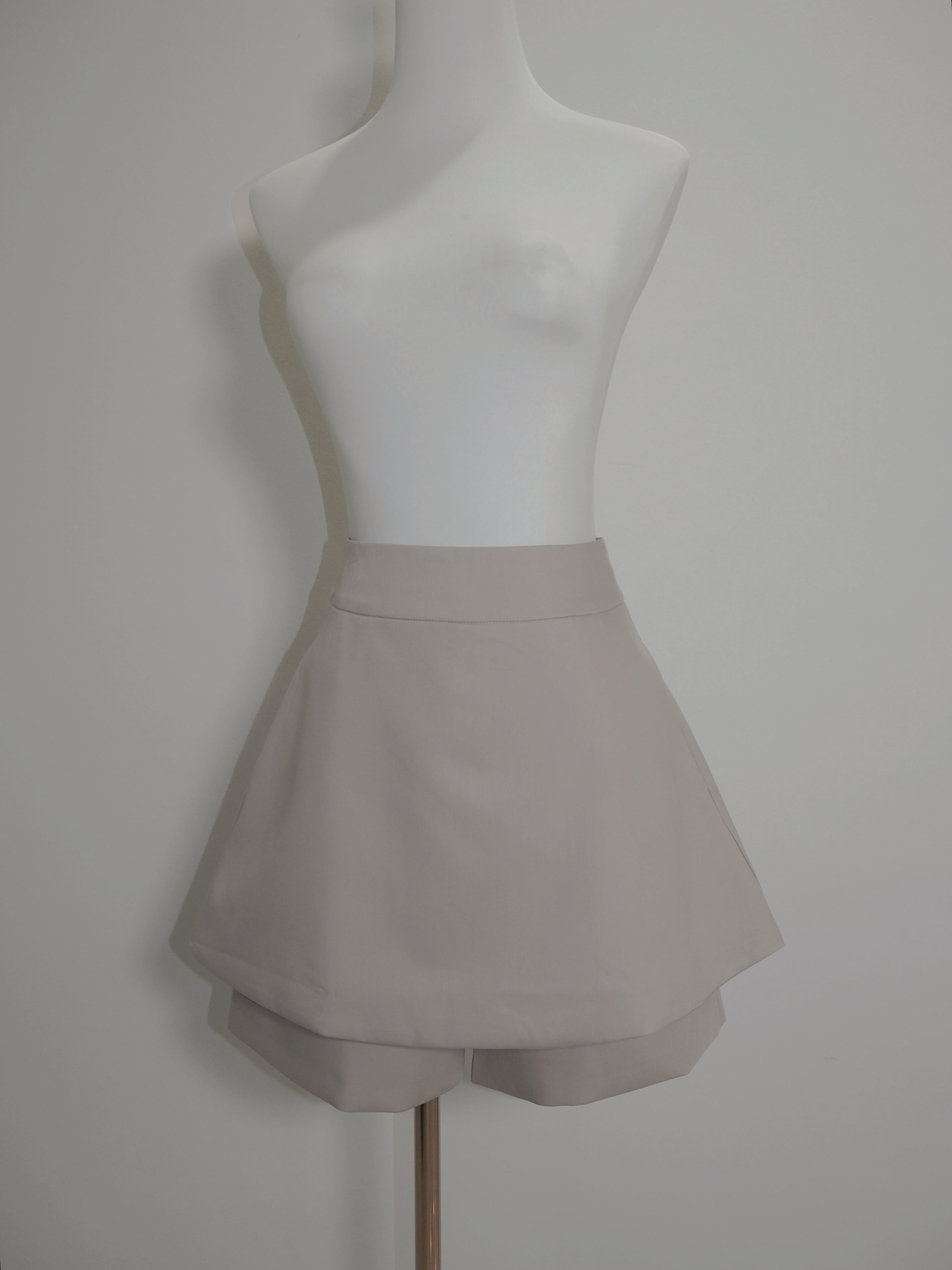 Prim Peplum Skorts Co-Ord (Milky Brown)