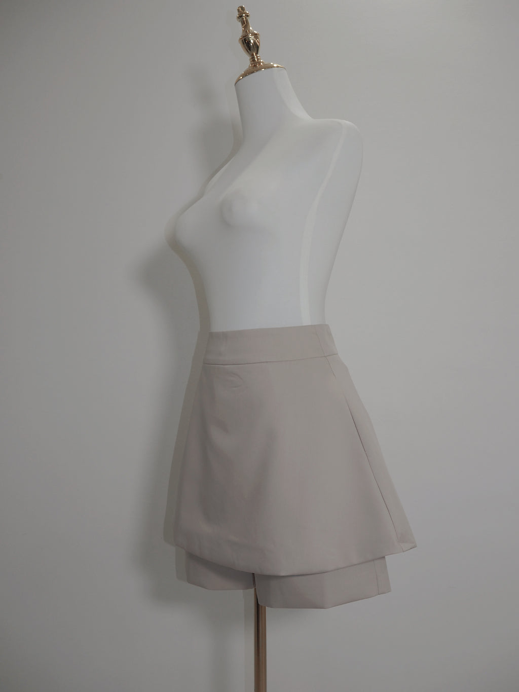 Prim Peplum Skorts Co-Ord (Milky Brown)