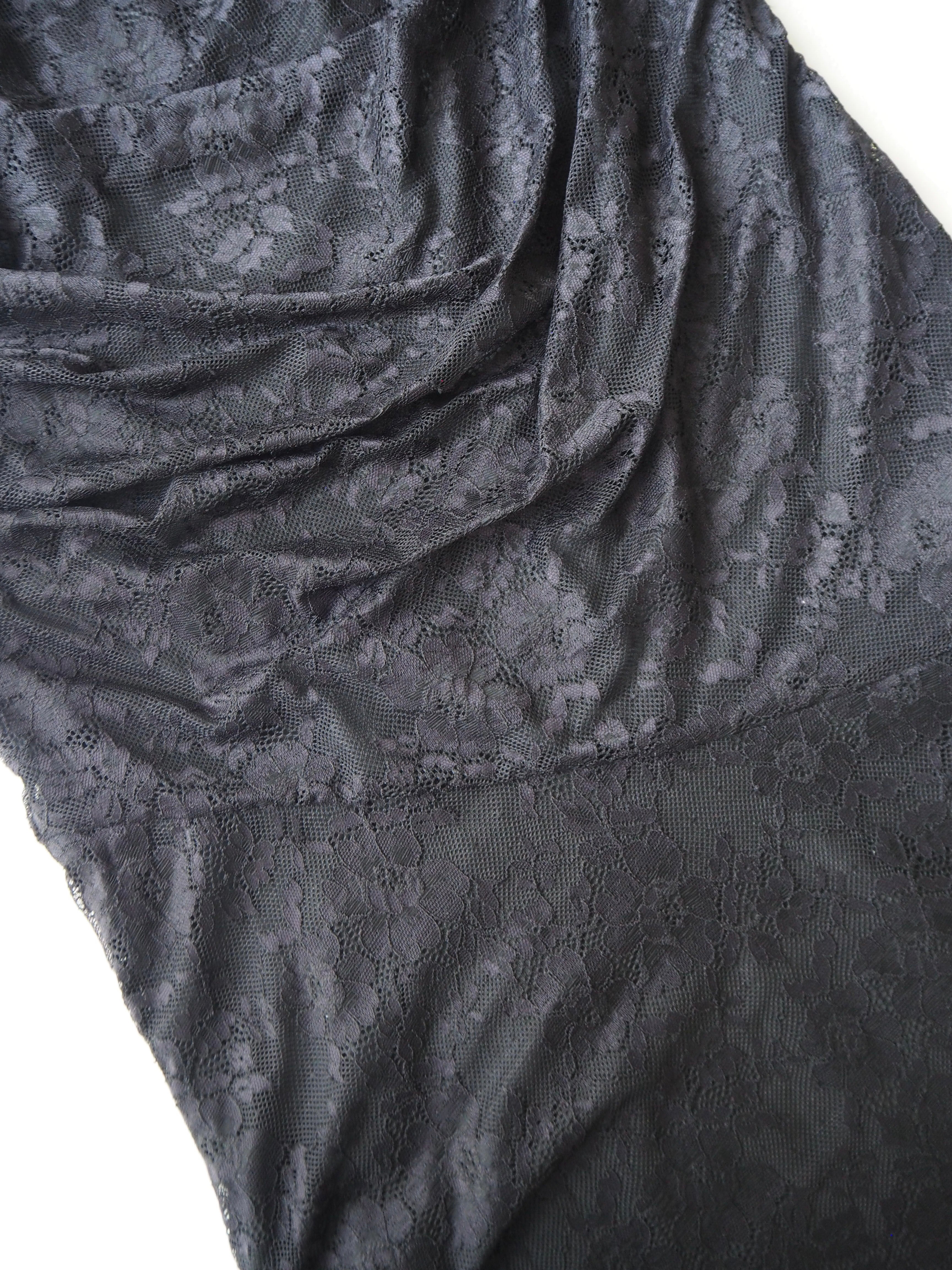 Laura Lace Mermaid Skirt Co-Ord (Black)