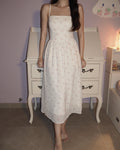 Caryn Corset Tie Midaxi Dress (Sakura Pink)