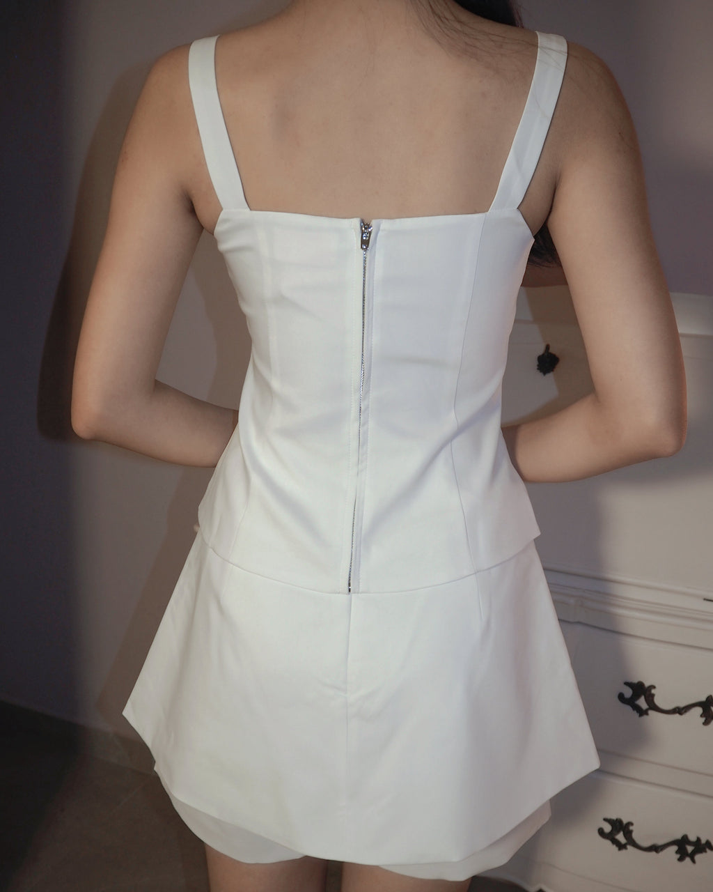 Prim Pearl Co-Ord Top (White)